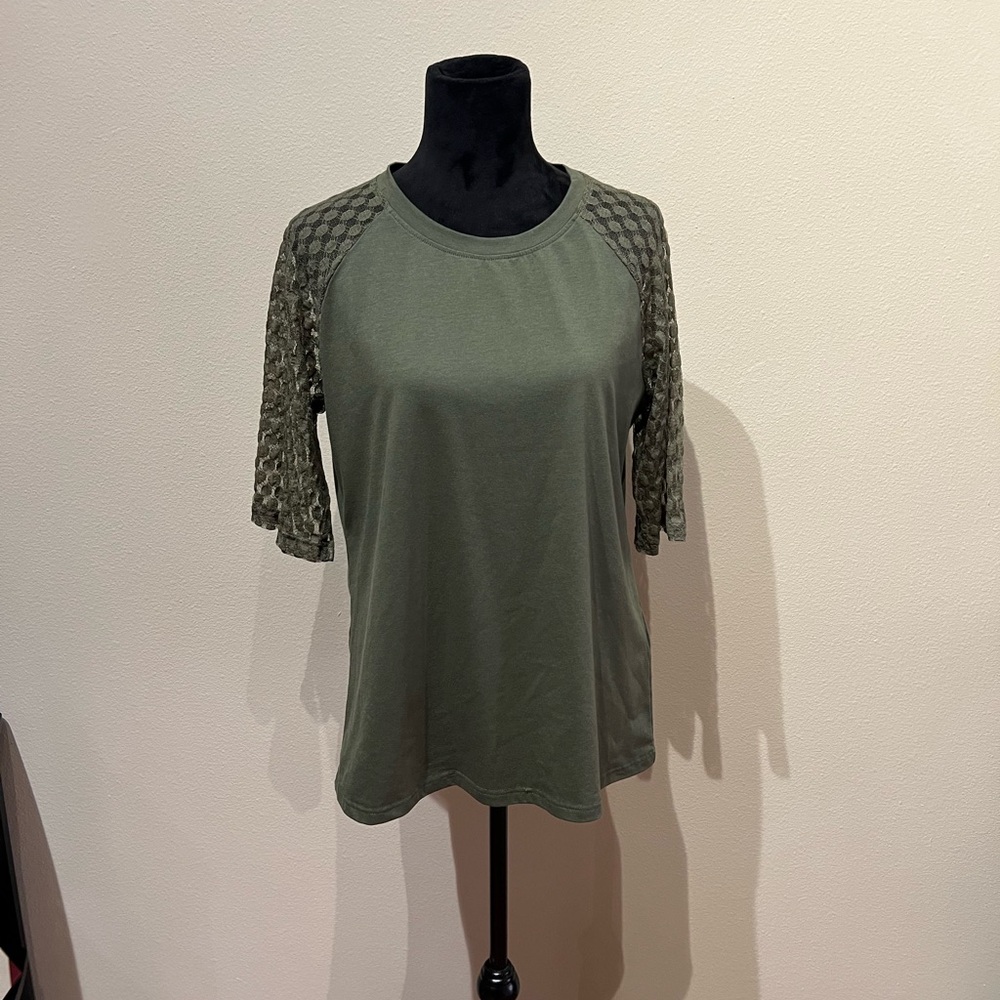 Elegant Olive Short Sleeve Women's Top